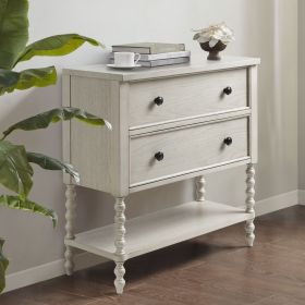 2 Drawer Accent Chest Antique Cream